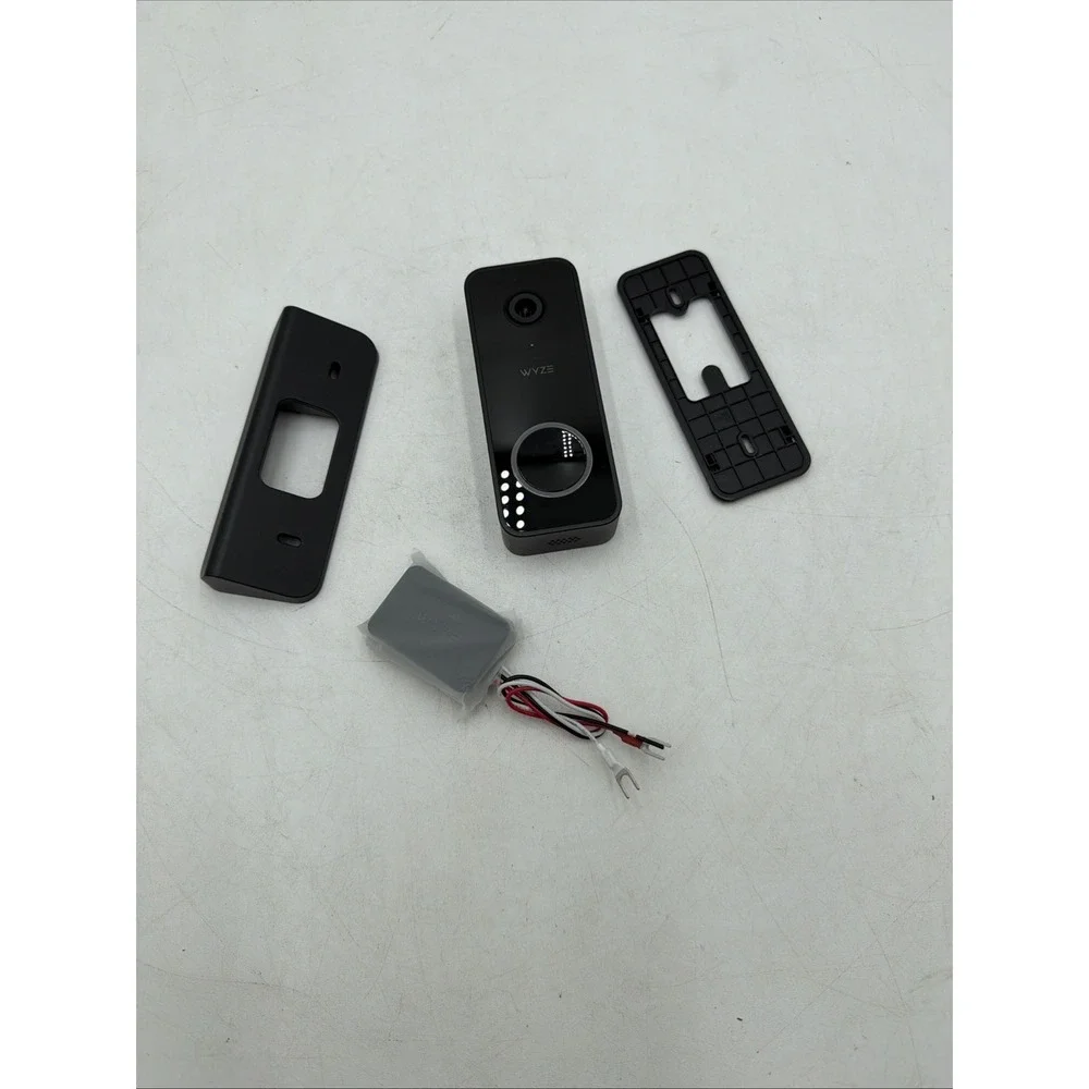 Wyze Video Doorbell v2 Wired 2K Resolution Night Vision Detection Black